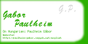 gabor paulheim business card