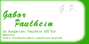 gabor paulheim business card